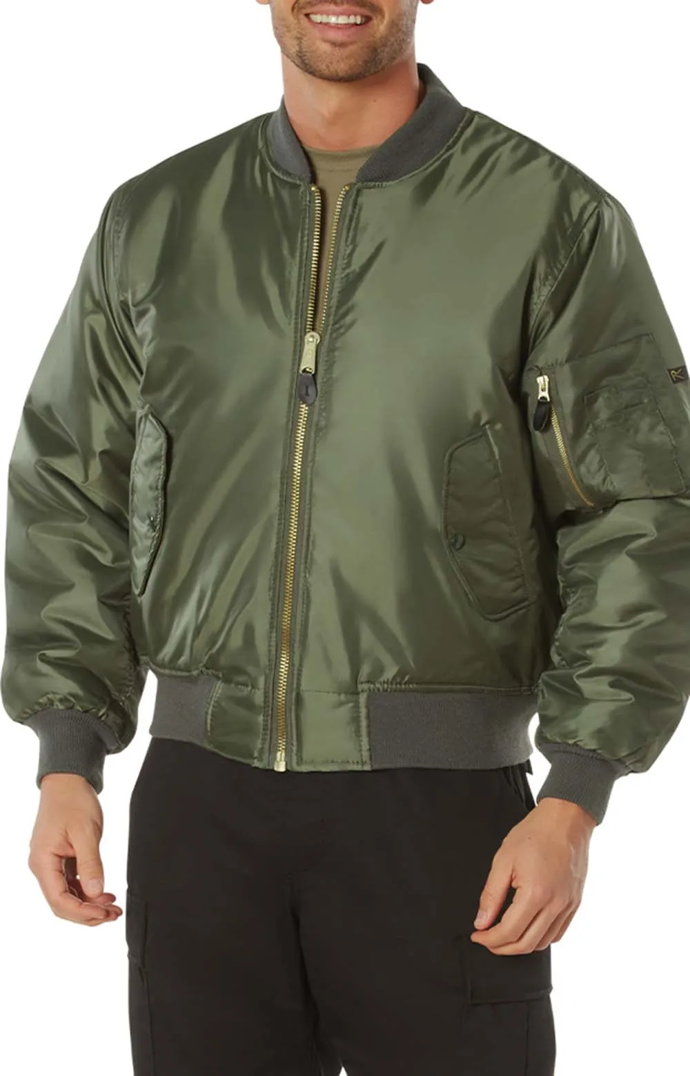 (6325) Lightweight MA-1 Flight Jacket - Sage