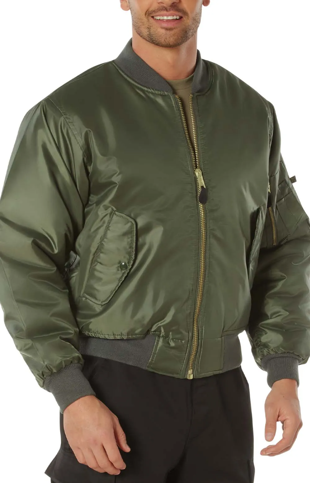 (6325) Lightweight MA-1 Flight Jacket - Sage