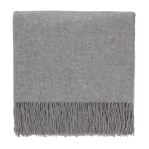 Almora Cashmere Blanket [Light grey]