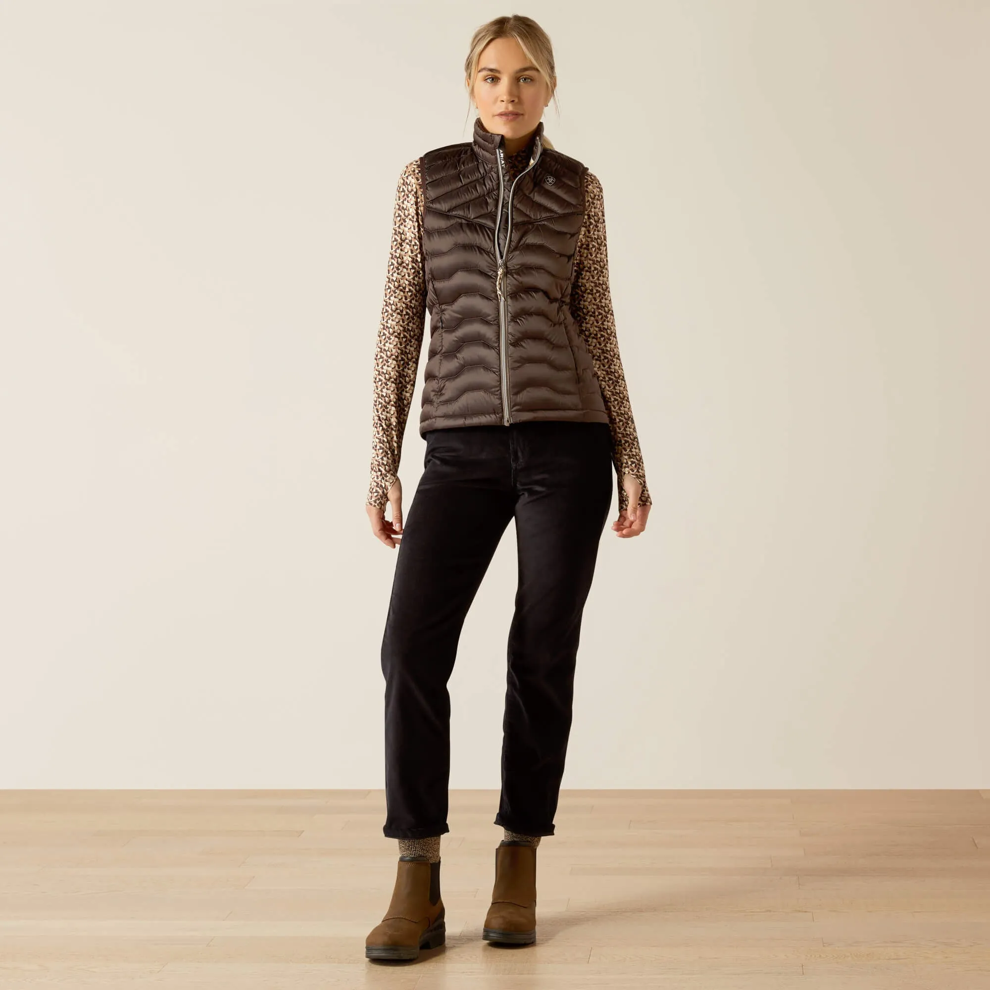 ARIAT Ideal Down Gilet - Womens - Chocolate