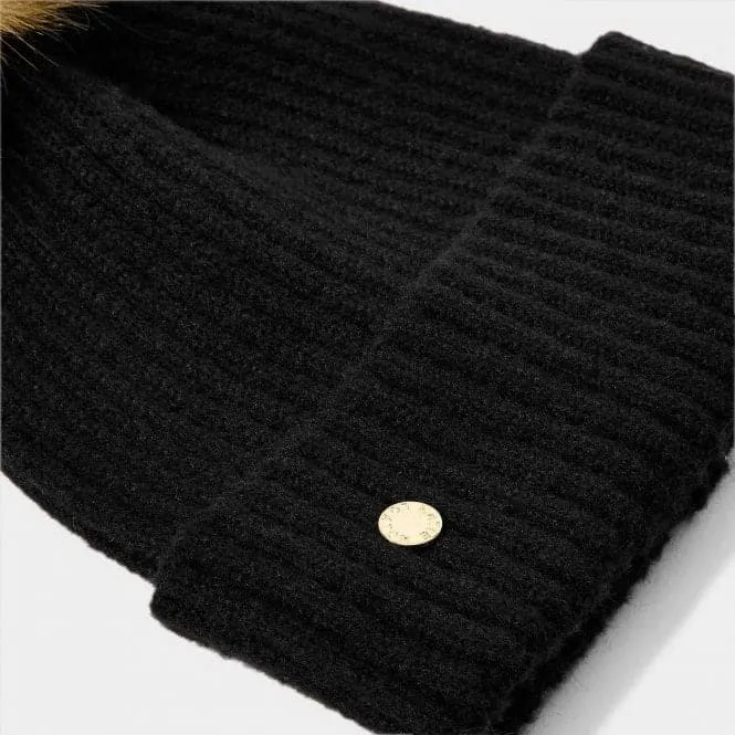 Black Faux Fur Hat KLS536