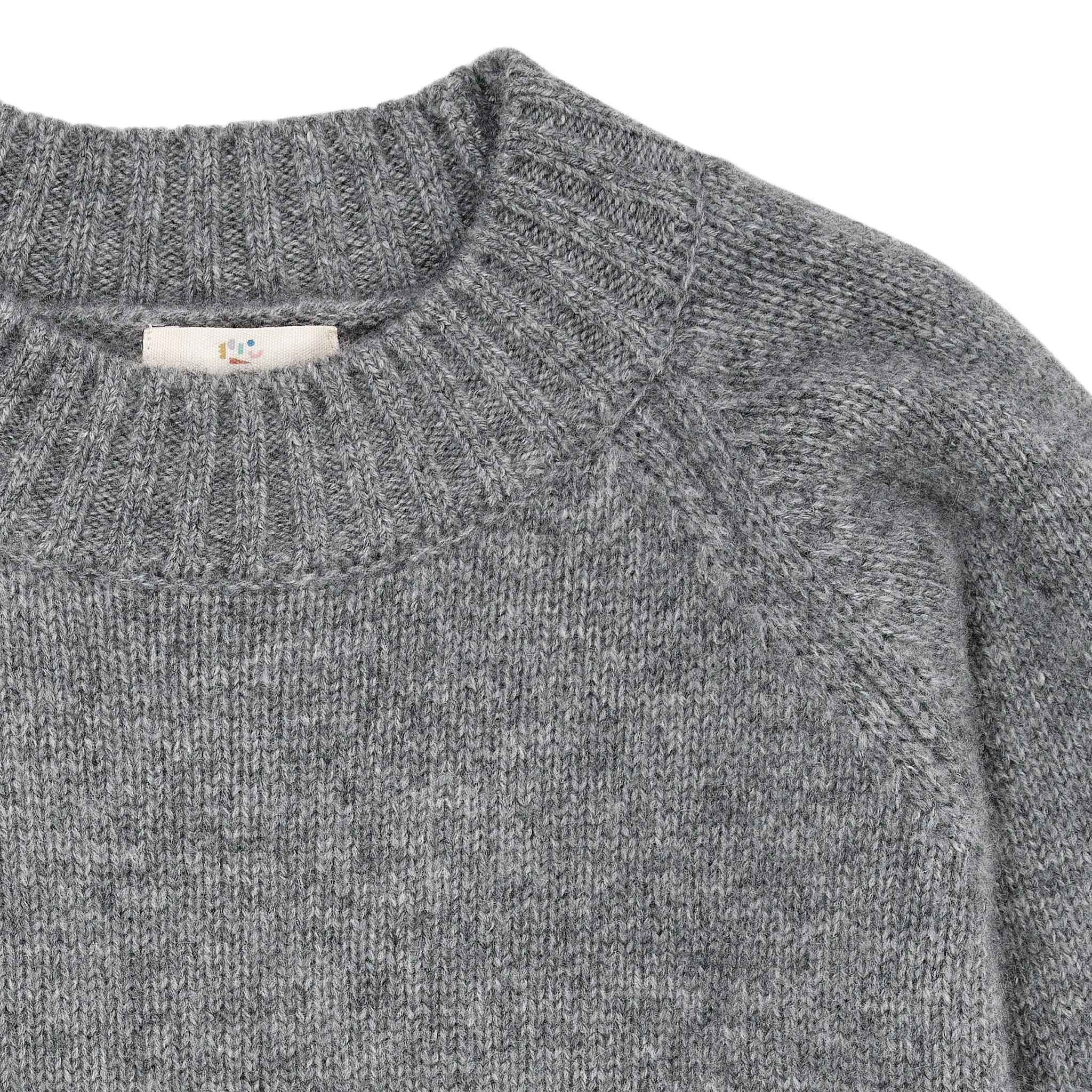 CASHMERE CLASSIC TURTLE NECK PULLOVER - GREY MEL