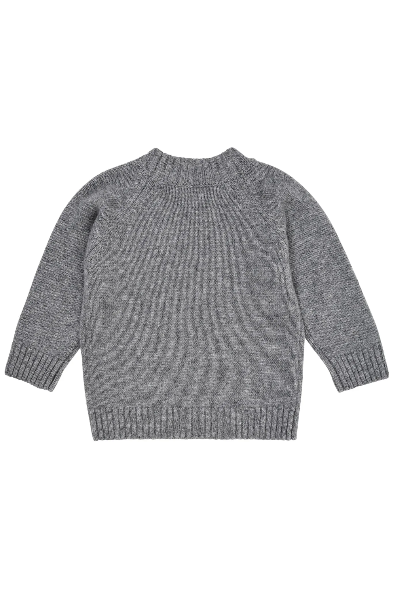 CASHMERE CLASSIC TURTLE NECK PULLOVER - GREY MEL