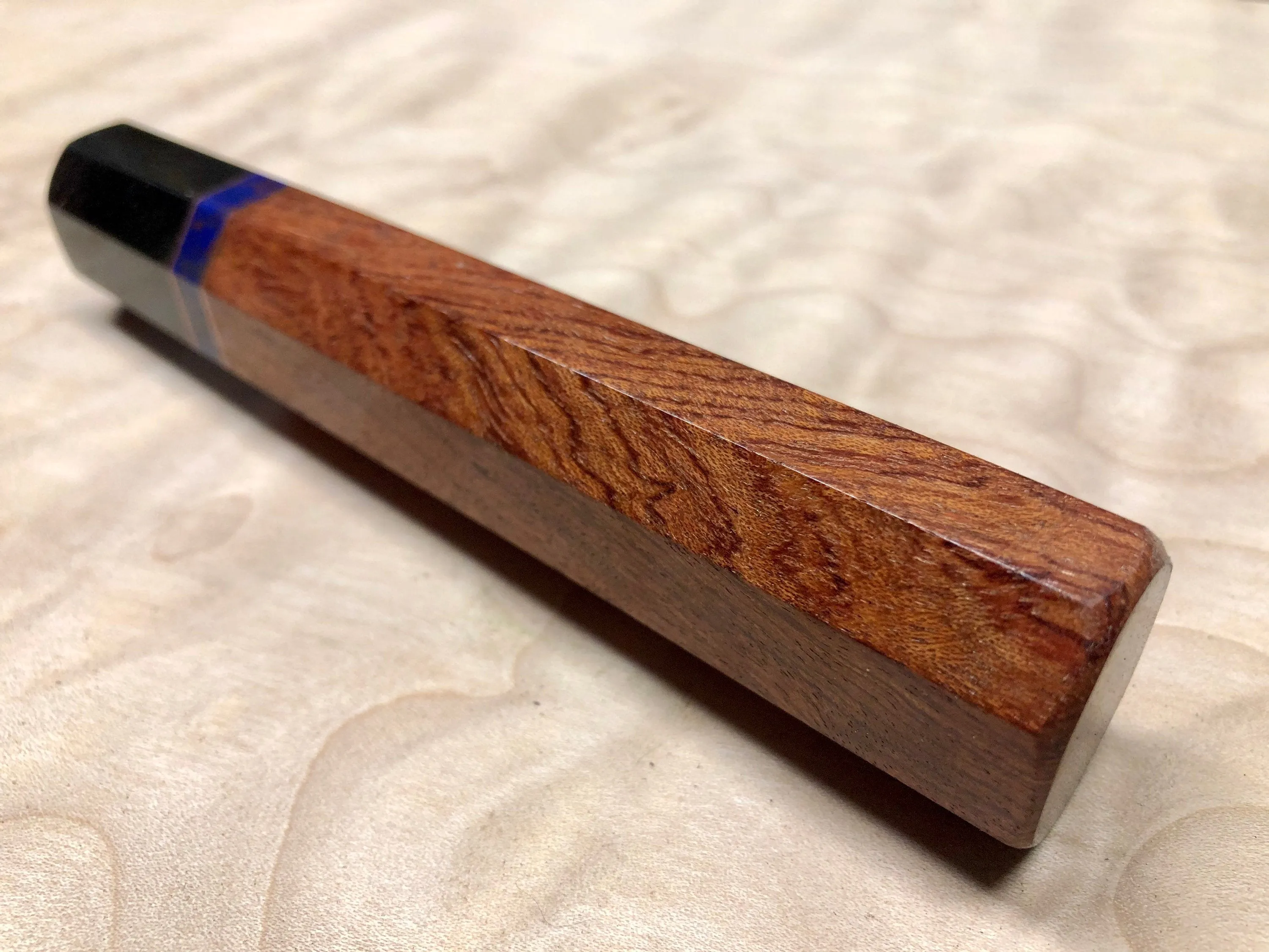 Custom Japanese Knife Handle (Wa Handle) - Bubinga and ebony