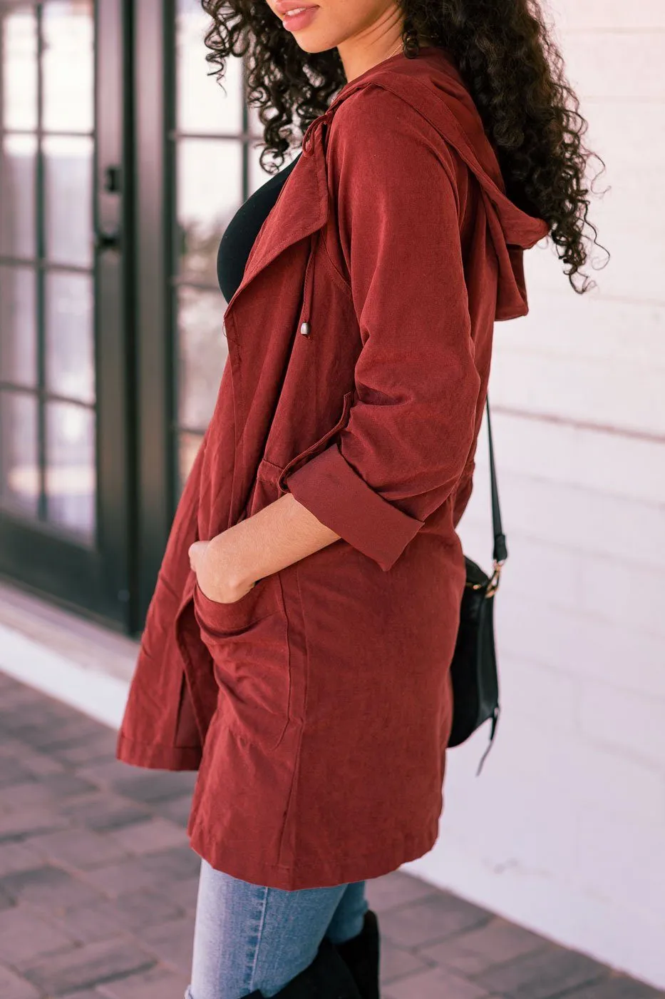 Della Burgundy Lightweight Jacket