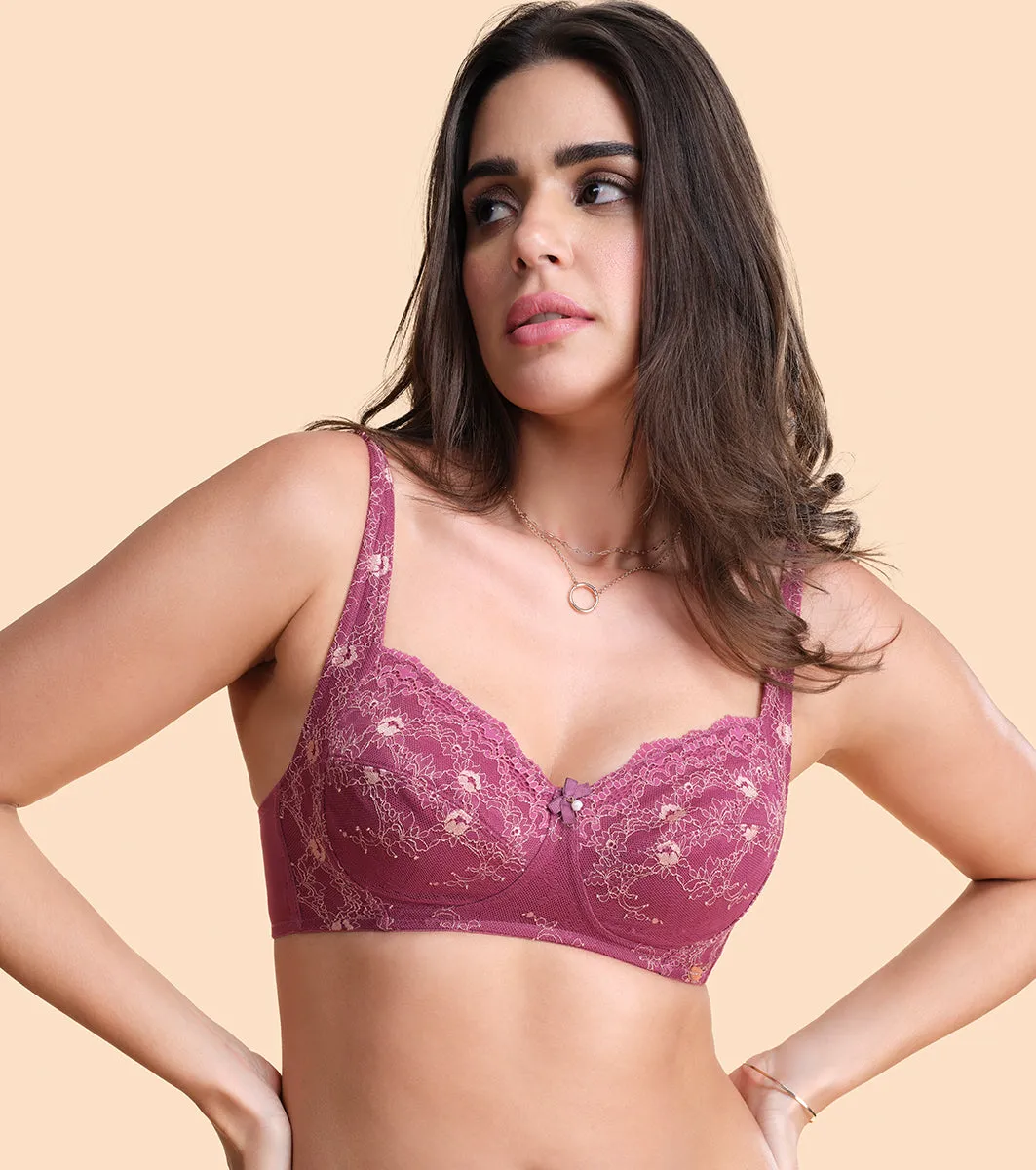 Enamor F129
LACE CONTOUR BRA
NON-PADDED WIREFREE HIGH COVERAGE