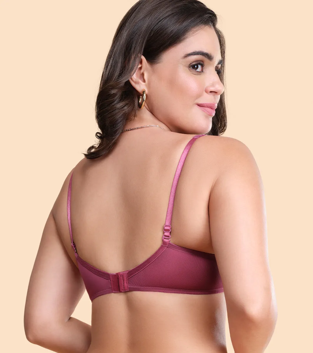 Enamor F129
LACE CONTOUR BRA
NON-PADDED WIREFREE HIGH COVERAGE