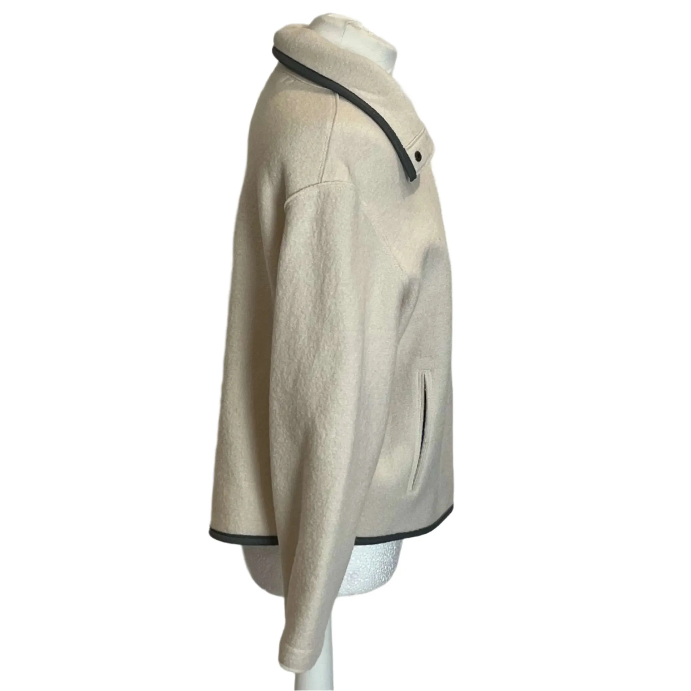 Frauenshuh Brand New €499 Cream Felted Merino Wool Jacket XS/S