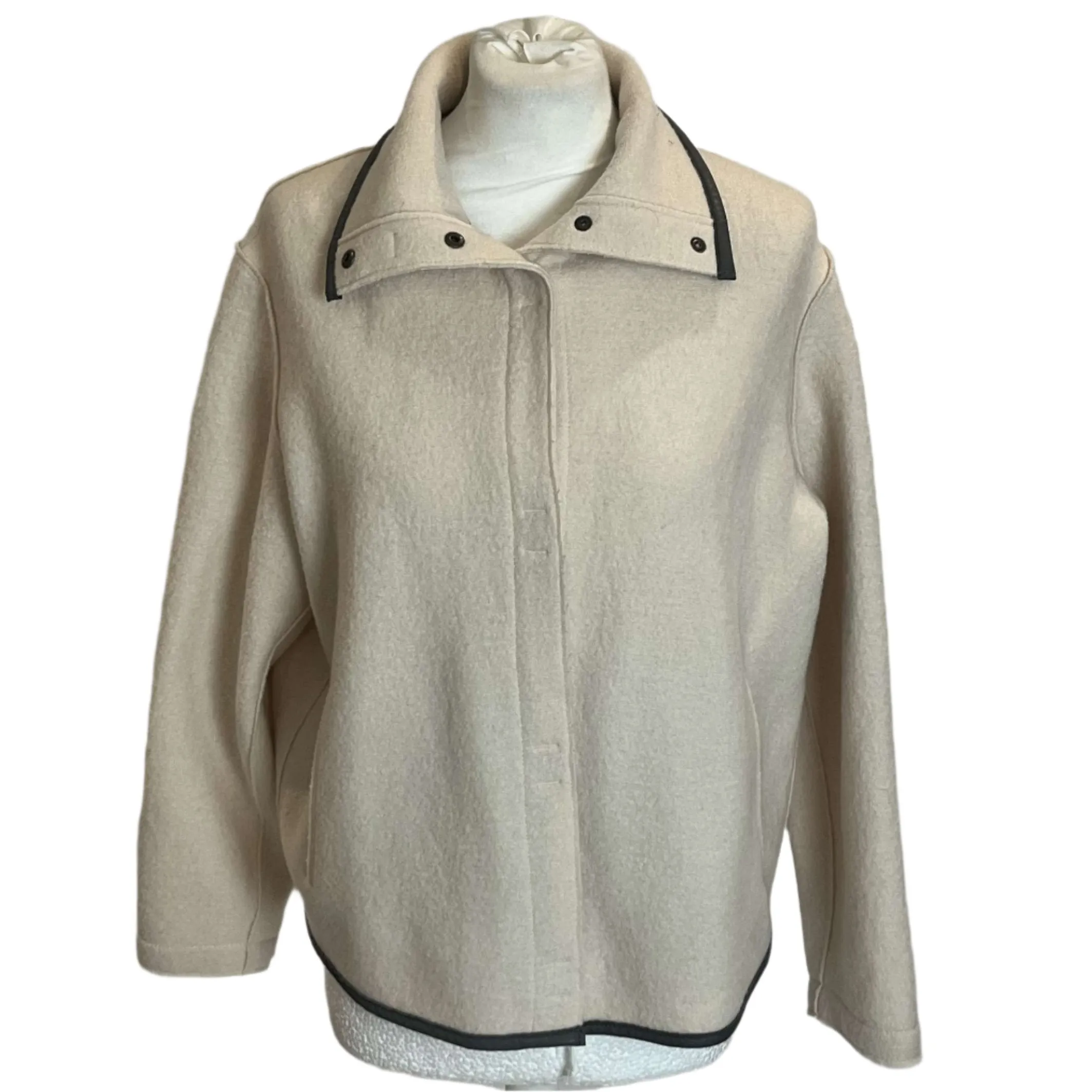 Frauenshuh Brand New €499 Cream Felted Merino Wool Jacket XS/S