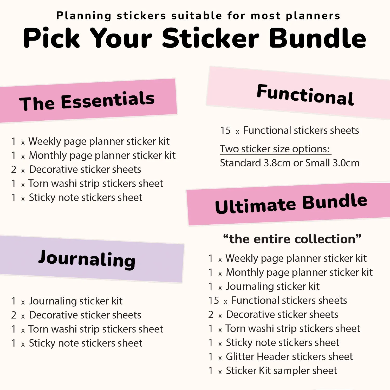 Functional Planner Sticker Subscription