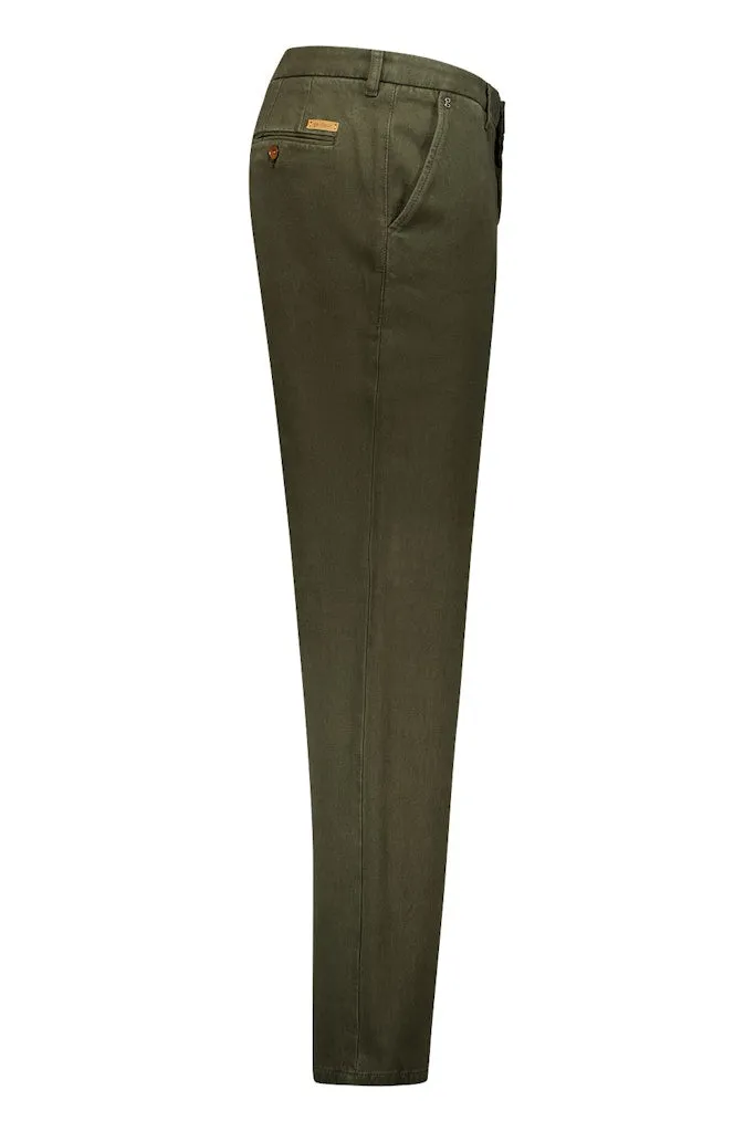 Gardeur -  Bono, Luxury Cotton Slacks, Olive Green