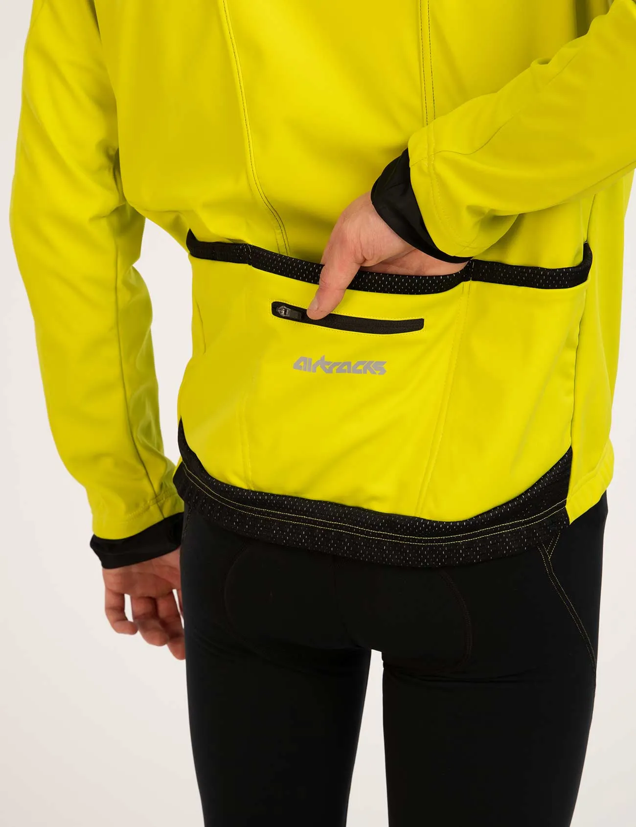 Herren Thermo Fahrradjacke Pro Team II Neon