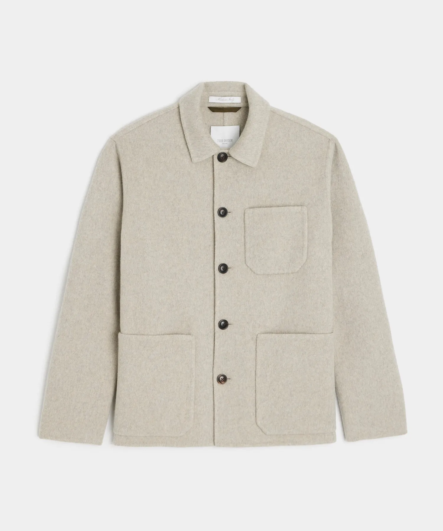 Italian Cashmere Chore Coat in Dove Grey