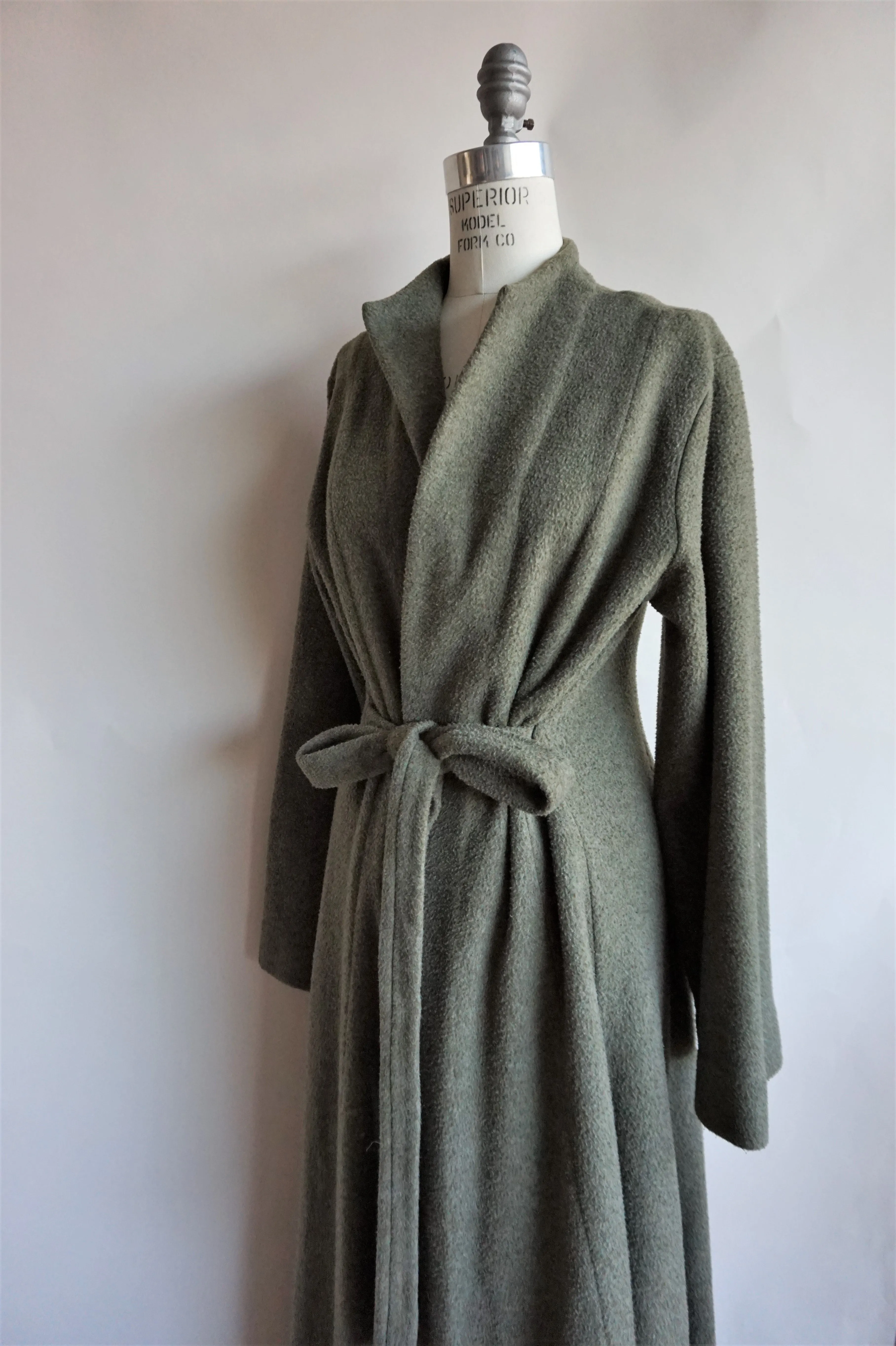 Jane Booke Green Fleece Duster Coat