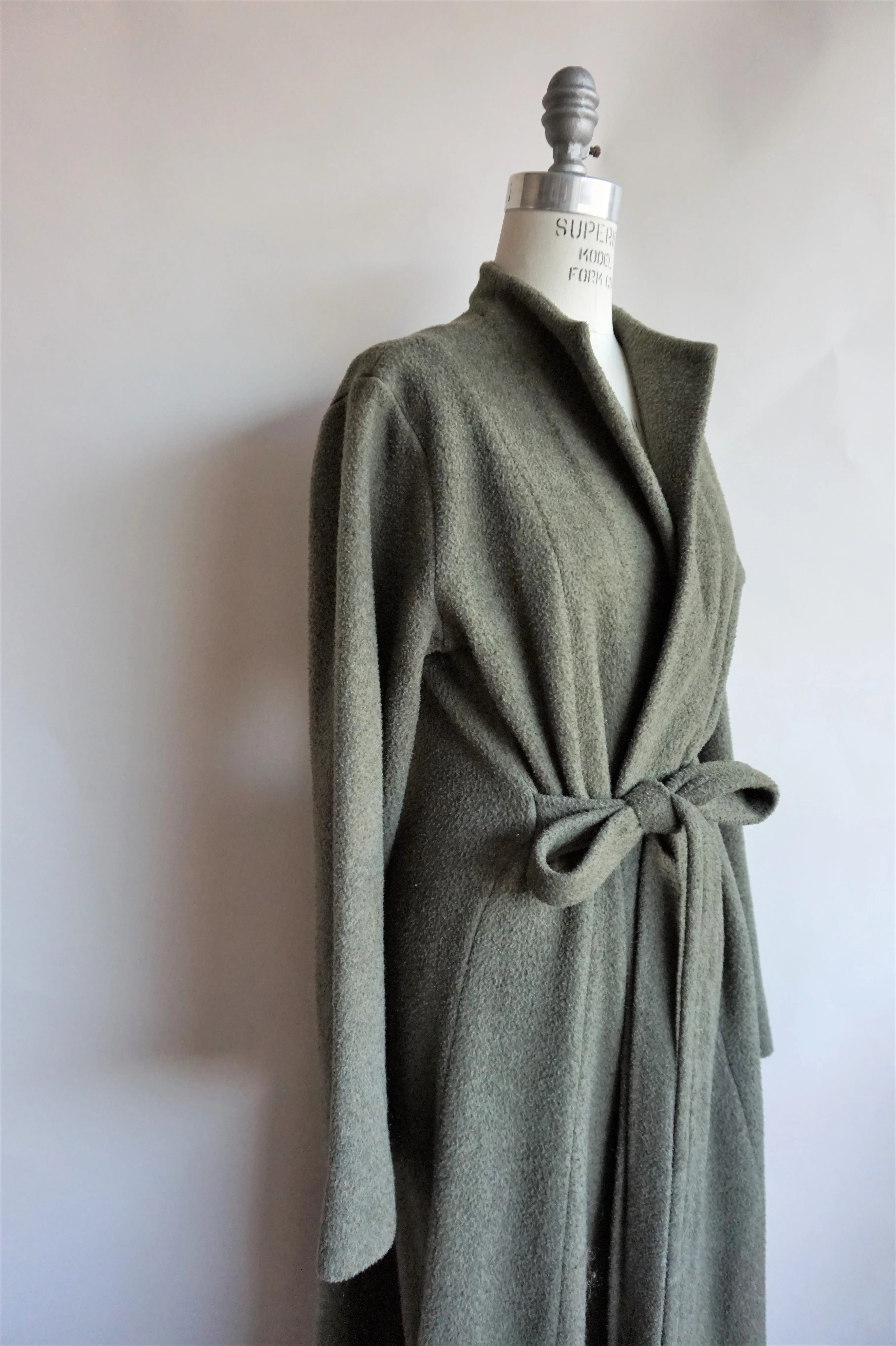 Jane Booke Green Fleece Duster Coat