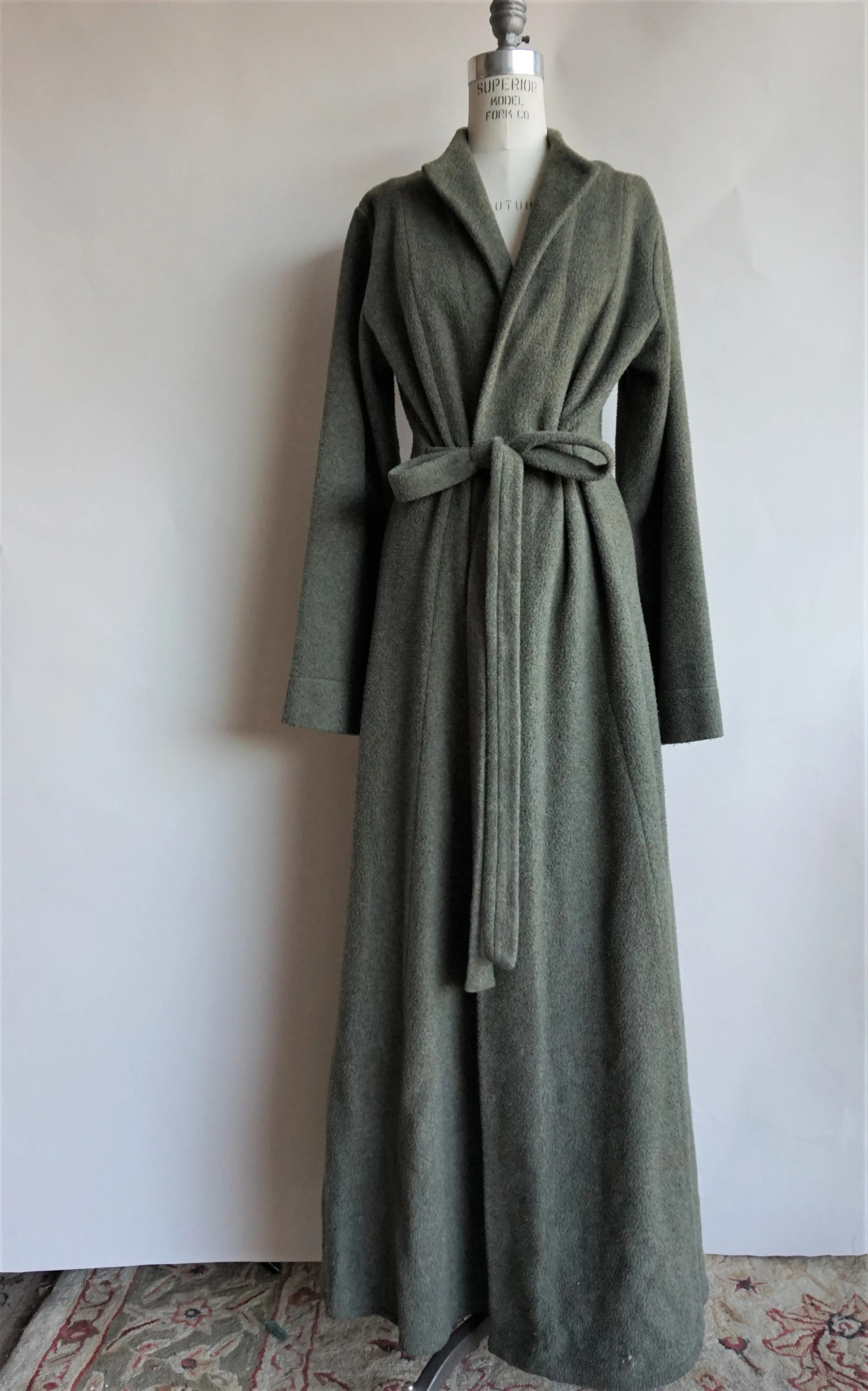 Jane Booke Green Fleece Duster Coat