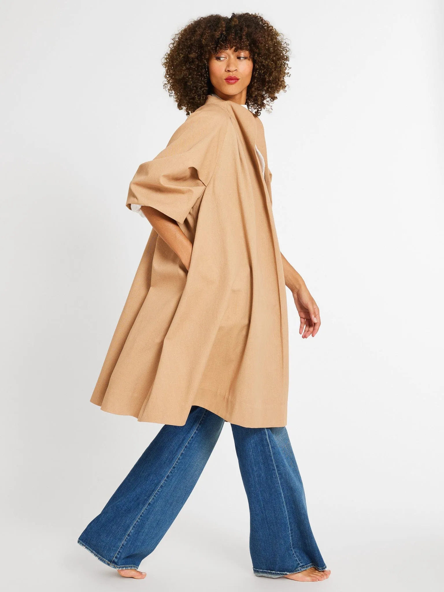 Josephine Coat in Almond