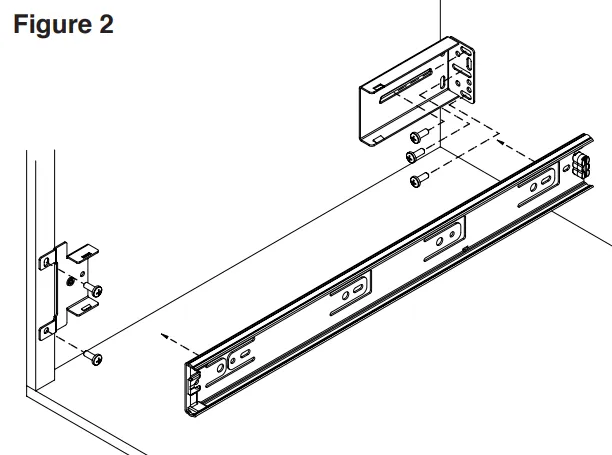 KV 8404 Front face frame bracket Zinc.