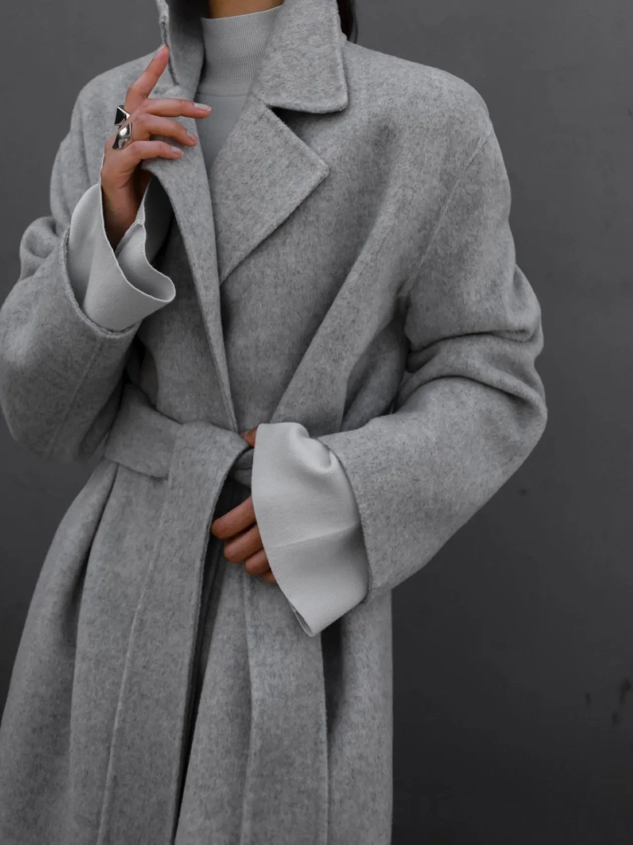 LUXE HANDMADE BELTED ROBE COAT