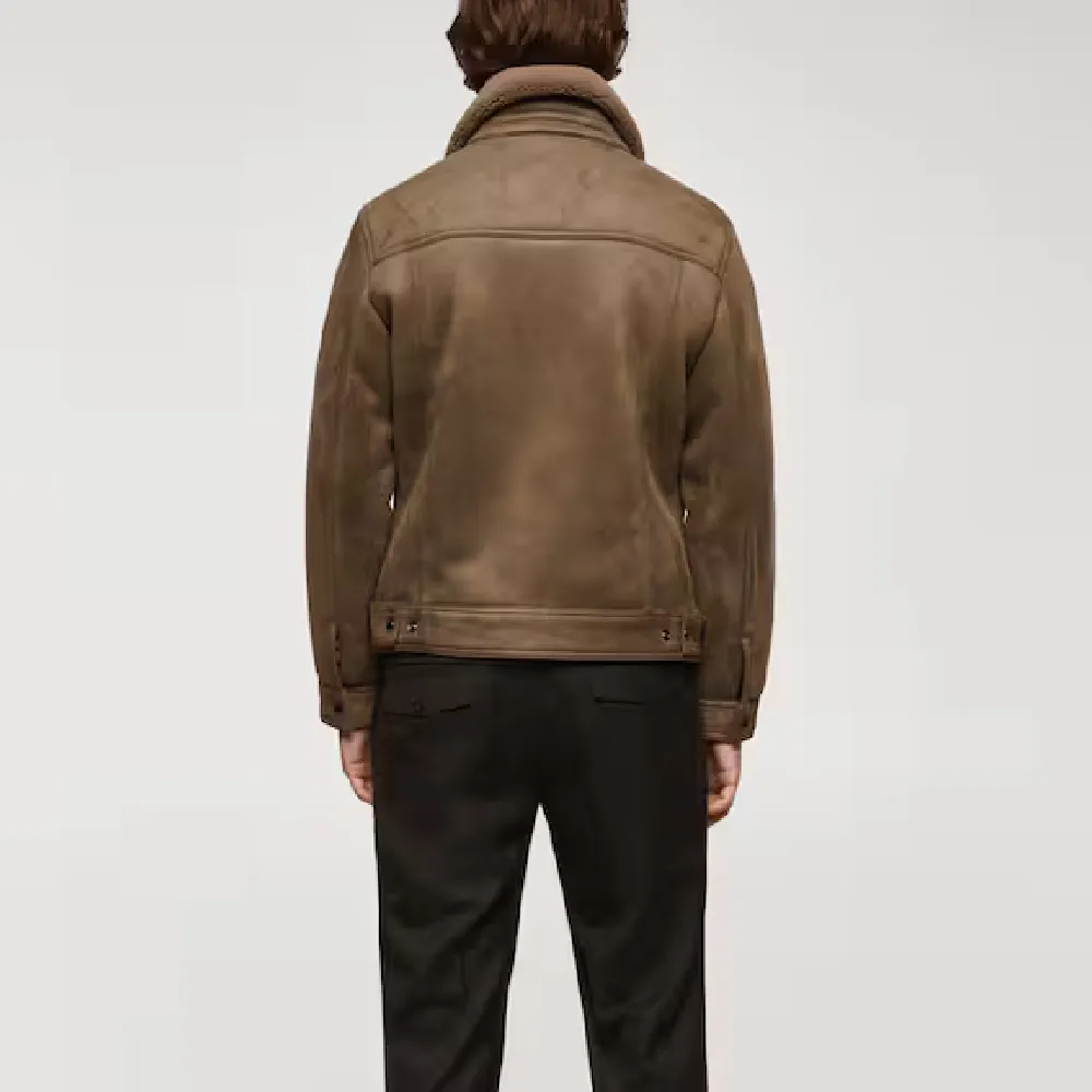 Men B3 bomber Shearling leather  jacket