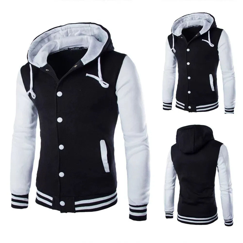 Men's Hooded Sweatshirt Casual Winter Jacket for Men