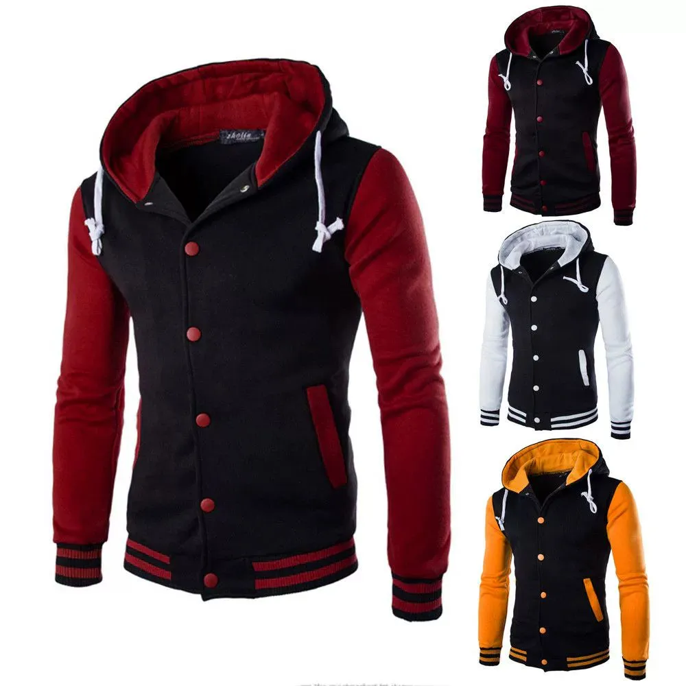 Men's Hooded Sweatshirt Casual Winter Jacket for Men