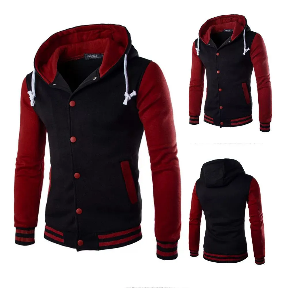 Men's Hooded Sweatshirt Casual Winter Jacket for Men