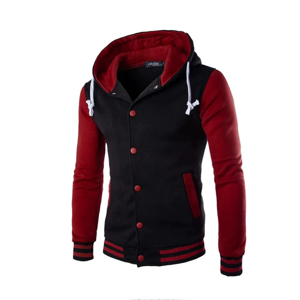 Men's Hooded Sweatshirt Casual Winter Jacket for Men