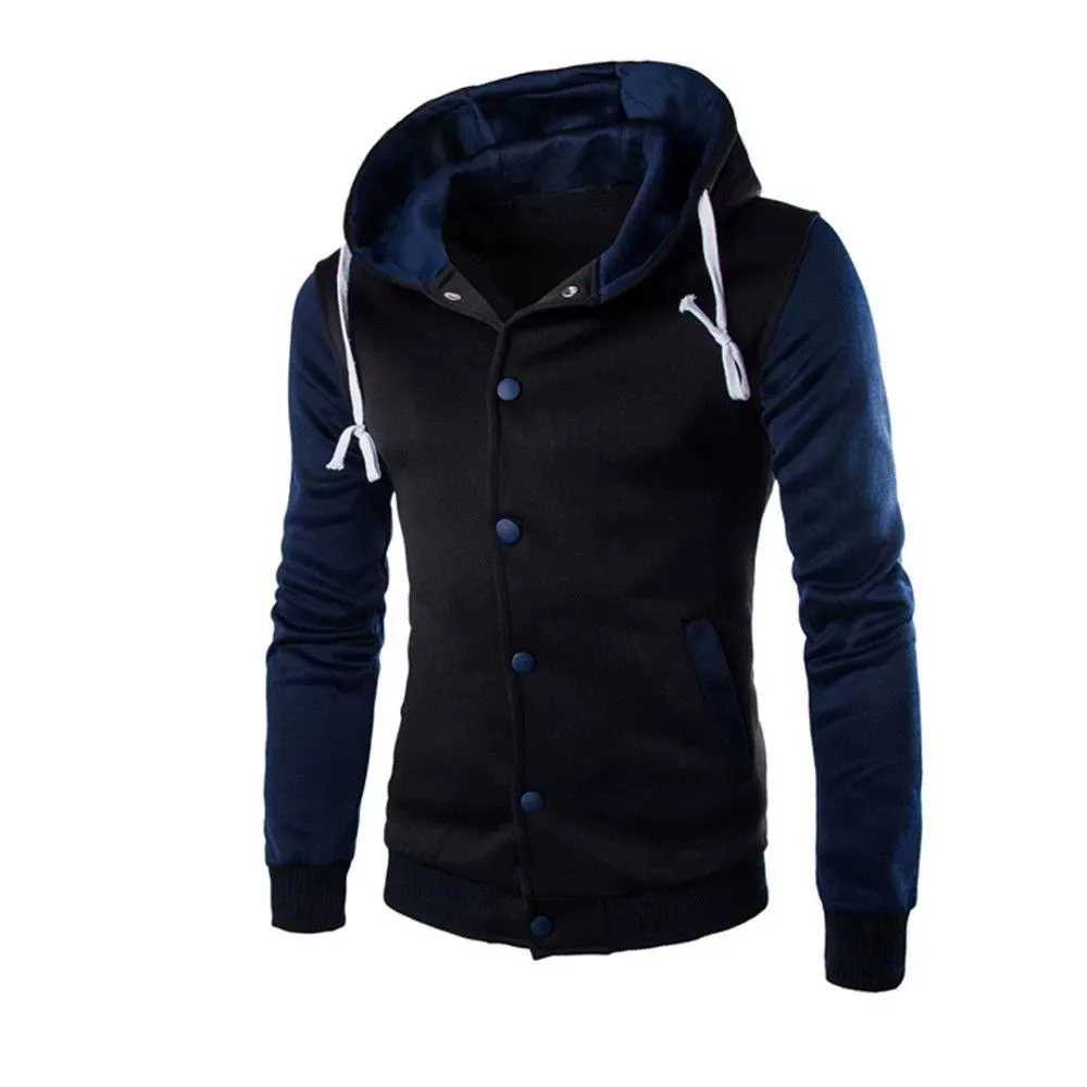 Men's Hooded Sweatshirt Casual Winter Jacket for Men