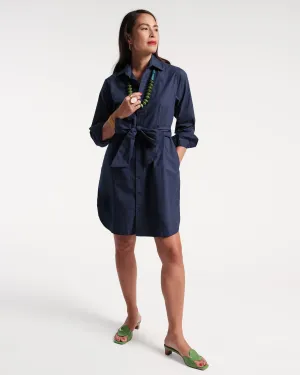 Perfect Mini Shirtdress Cotton Poplin Navy