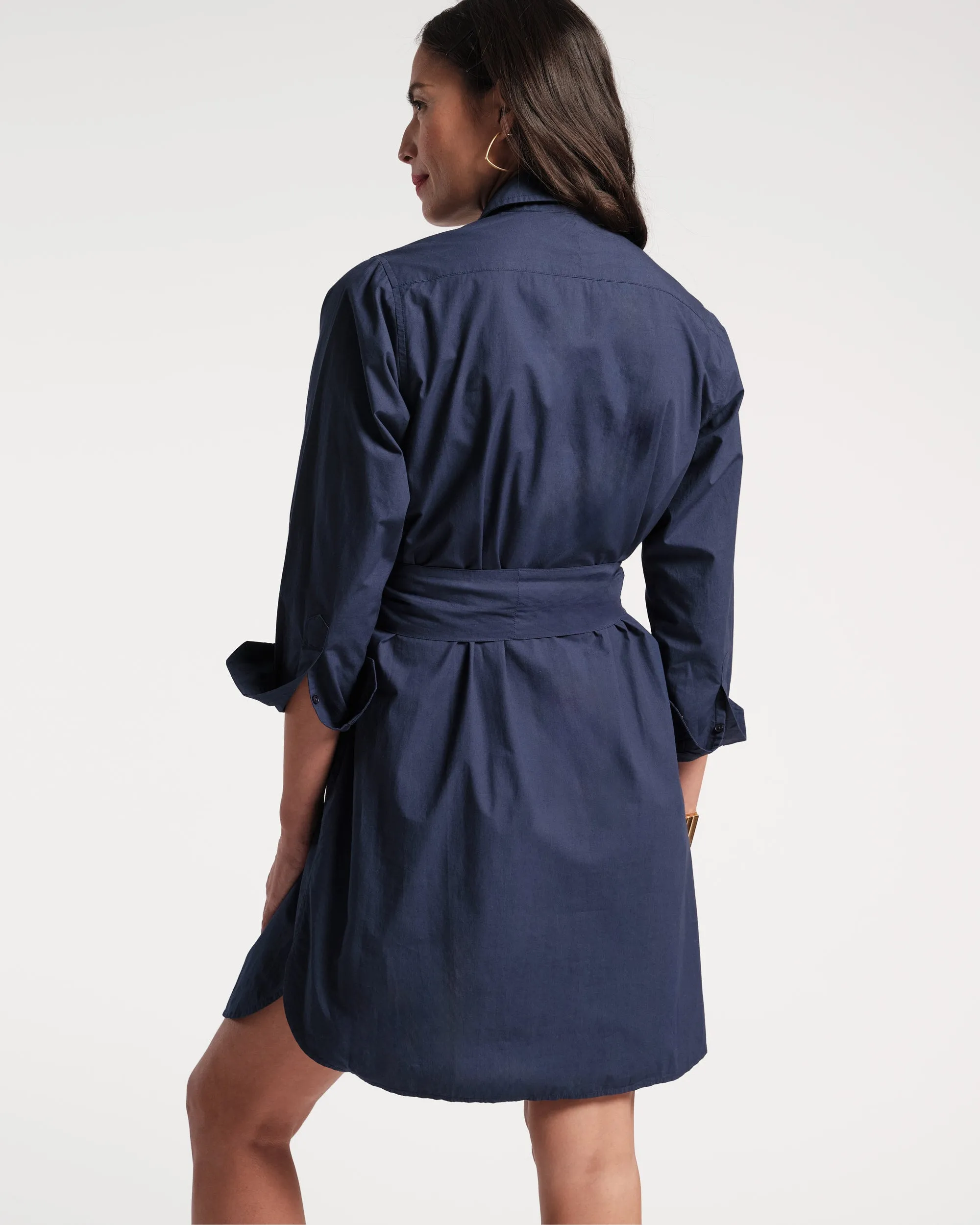 Perfect Mini Shirtdress Cotton Poplin Navy