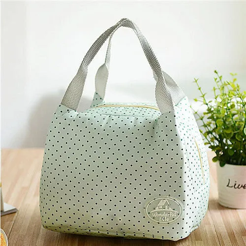 Portable Thermal Insulated Lunch Bag Lunchbox Storage Bag Lady Carry picinic Food Tote