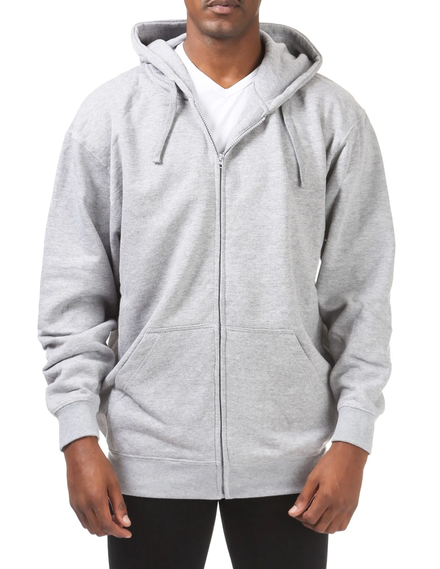 Pro Club Comfort Full Zip Heather Grey Hoodie