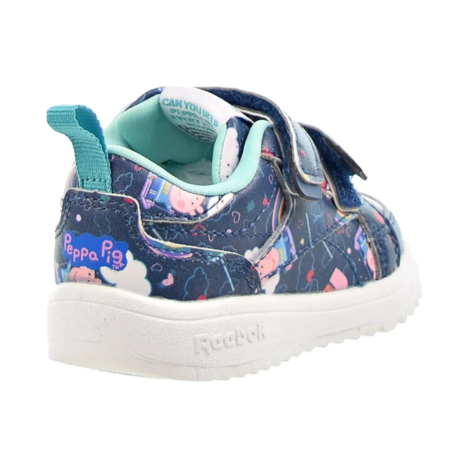 Reebok Weebok Clasp Low "Peppa Pig" Strap Toddlers Shoes Navy-White