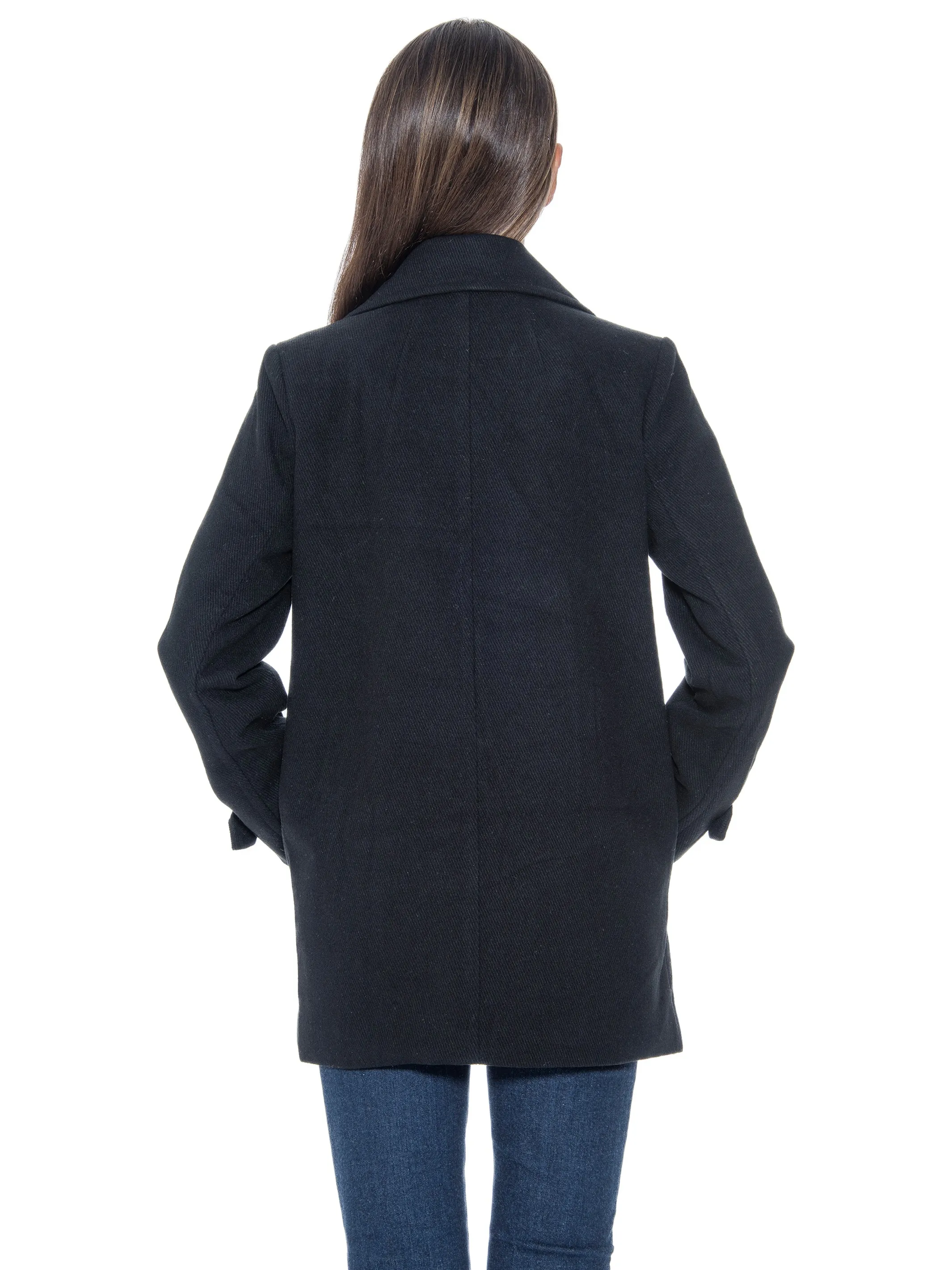 Sebby Collection Double Breasted Pea Coat