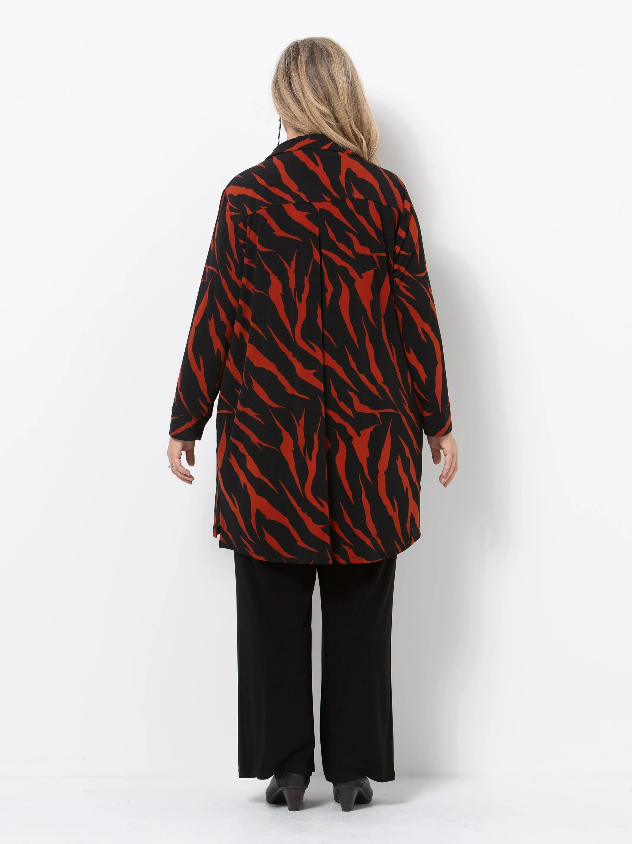 Tarnished Tiger Long Line Shirt Jacket