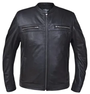 The "Oliver" Lightweight Black Leather Fashion Jacket