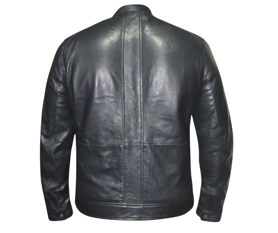 The "Oliver" Lightweight Black Leather Fashion Jacket