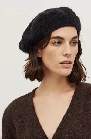 The Wool Blend Beret - Black