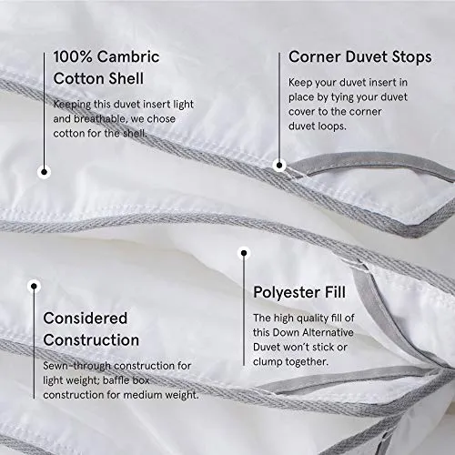 Tuft & Needle, Down Alternative Duvet Insert, Lightweight, Polyester Fill - Full/Queen