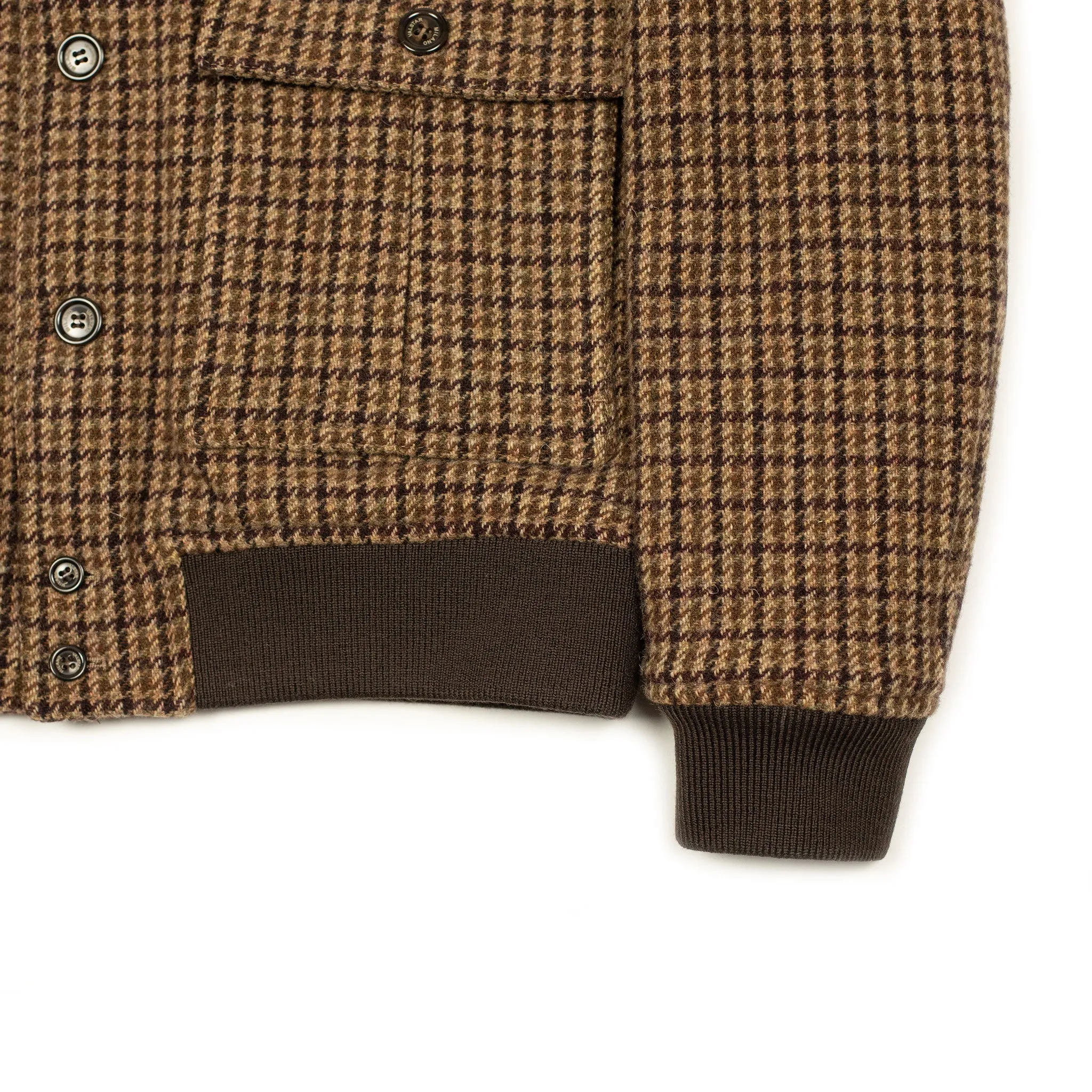 Valstarino in beige and brown lambswool gunclub check