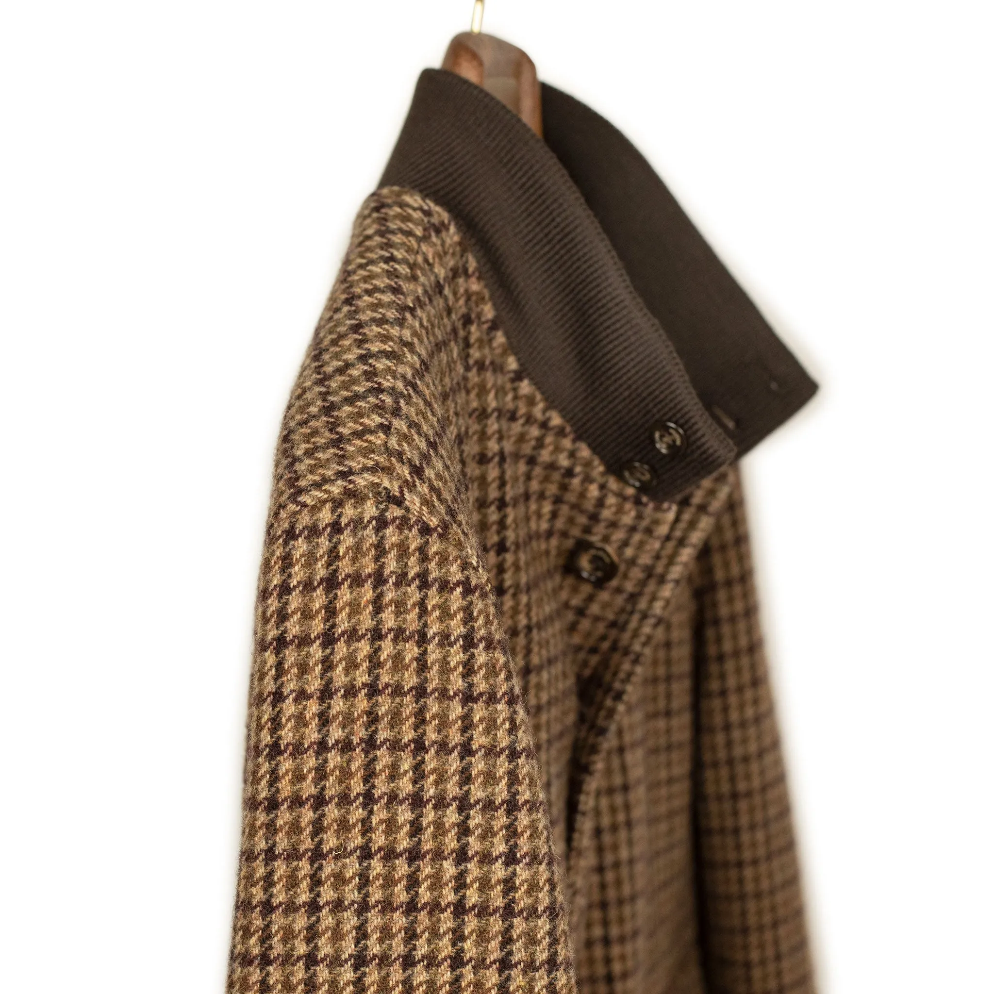 Valstarino in beige and brown lambswool gunclub check