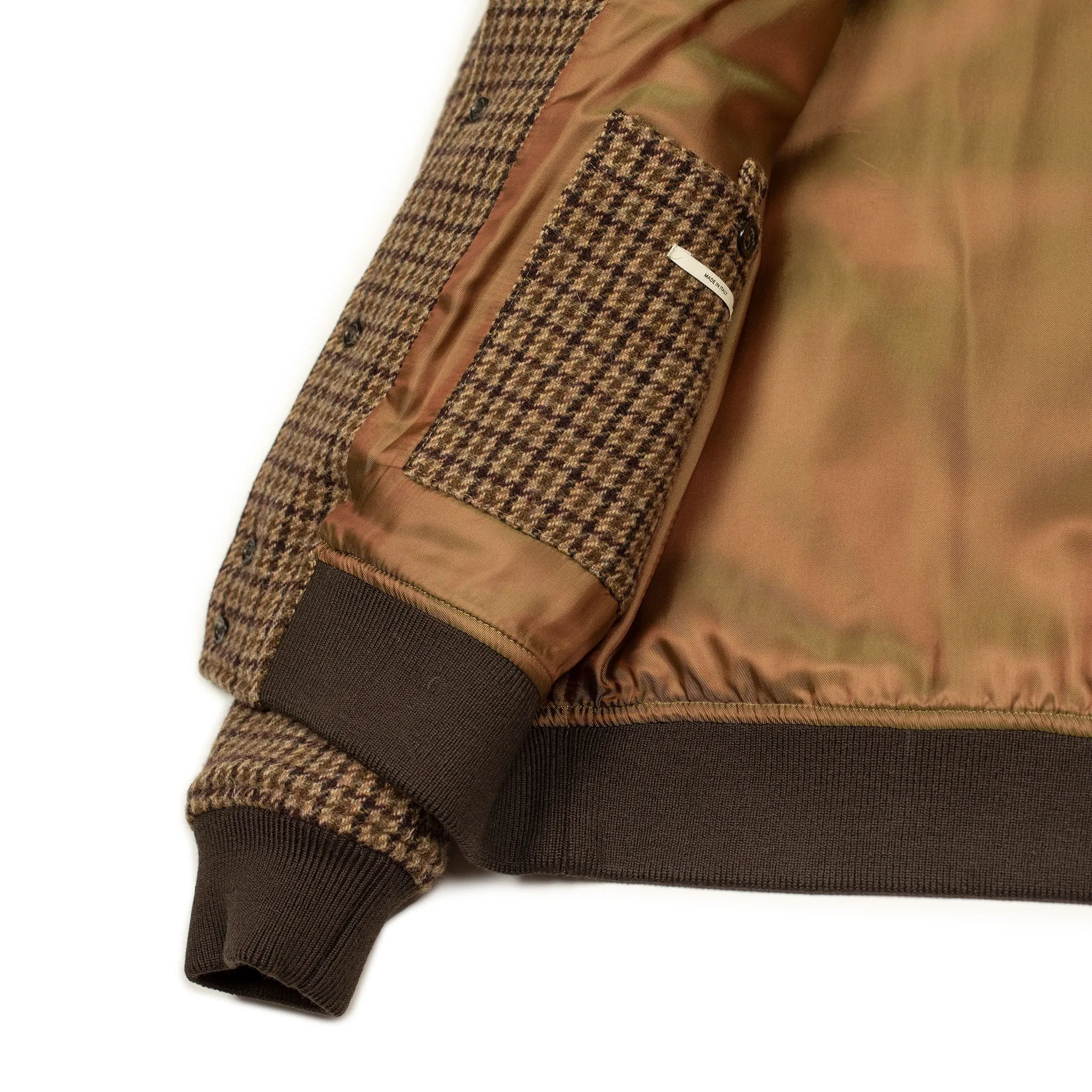 Valstarino in beige and brown lambswool gunclub check