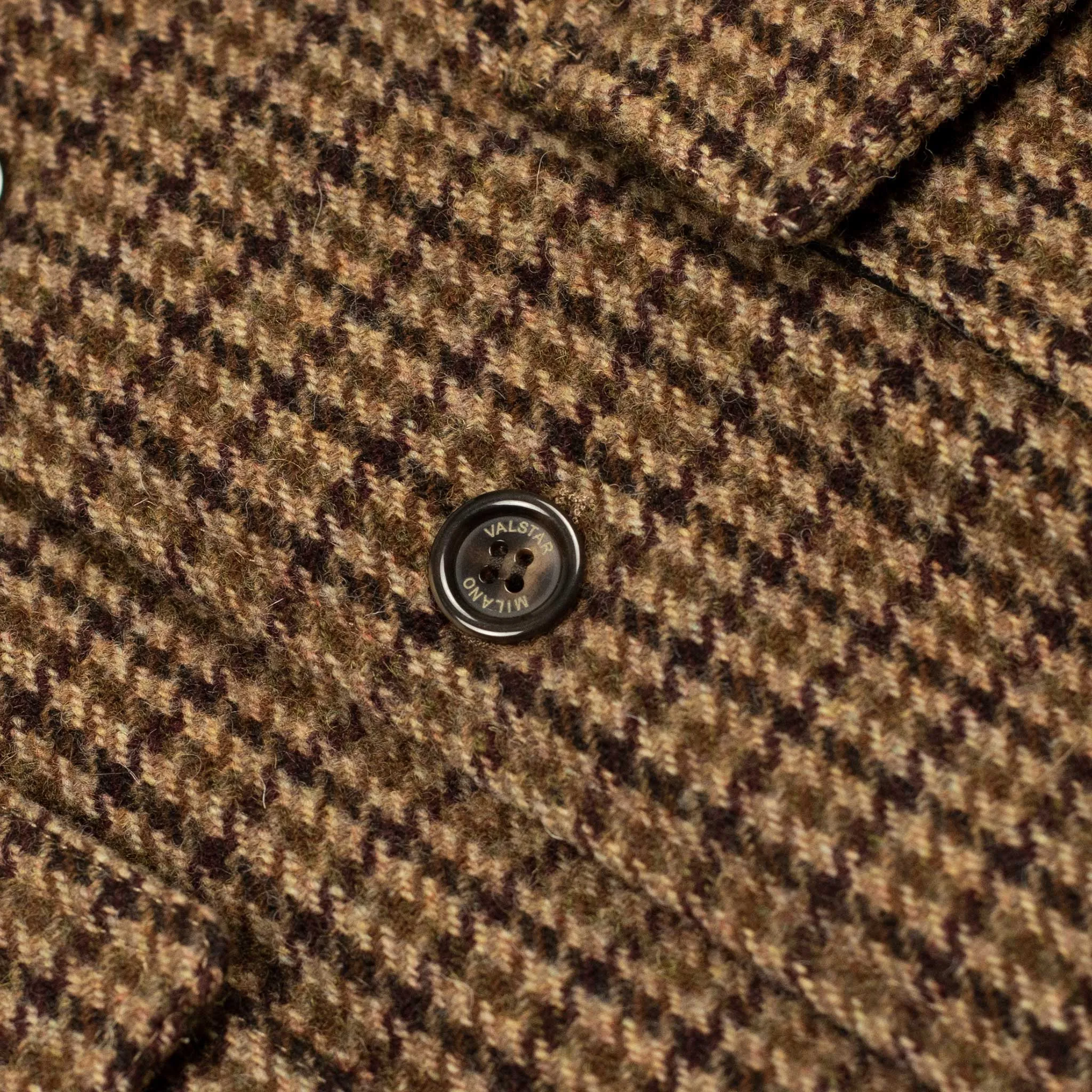 Valstarino in beige and brown lambswool gunclub check