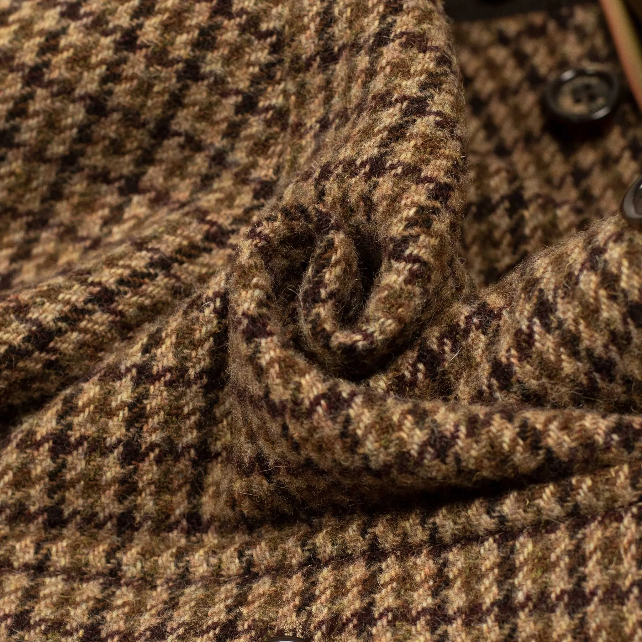 Valstarino in beige and brown lambswool gunclub check