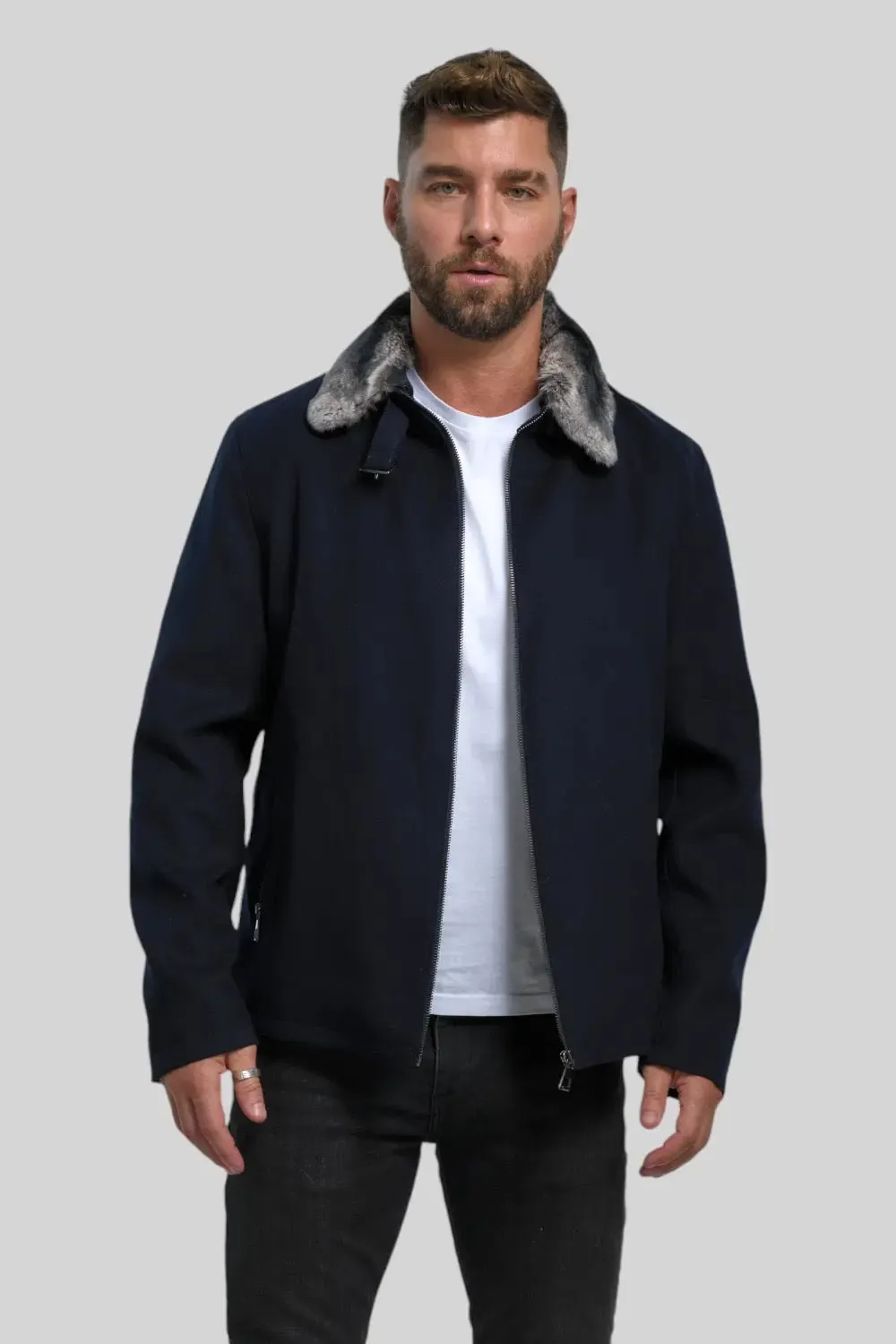 Vincenzo Coat with Shearling Lining