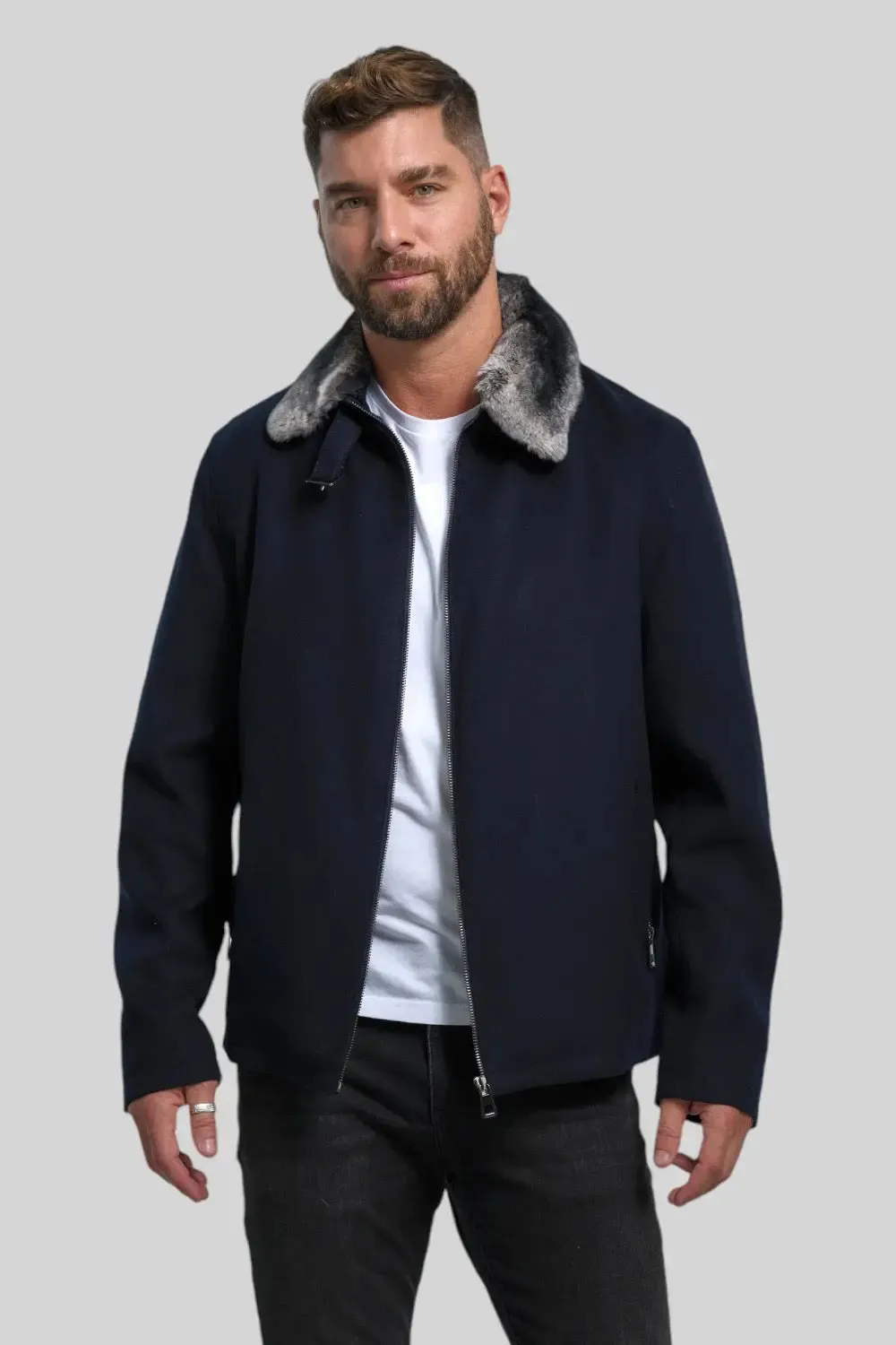 Vincenzo Coat with Shearling Lining