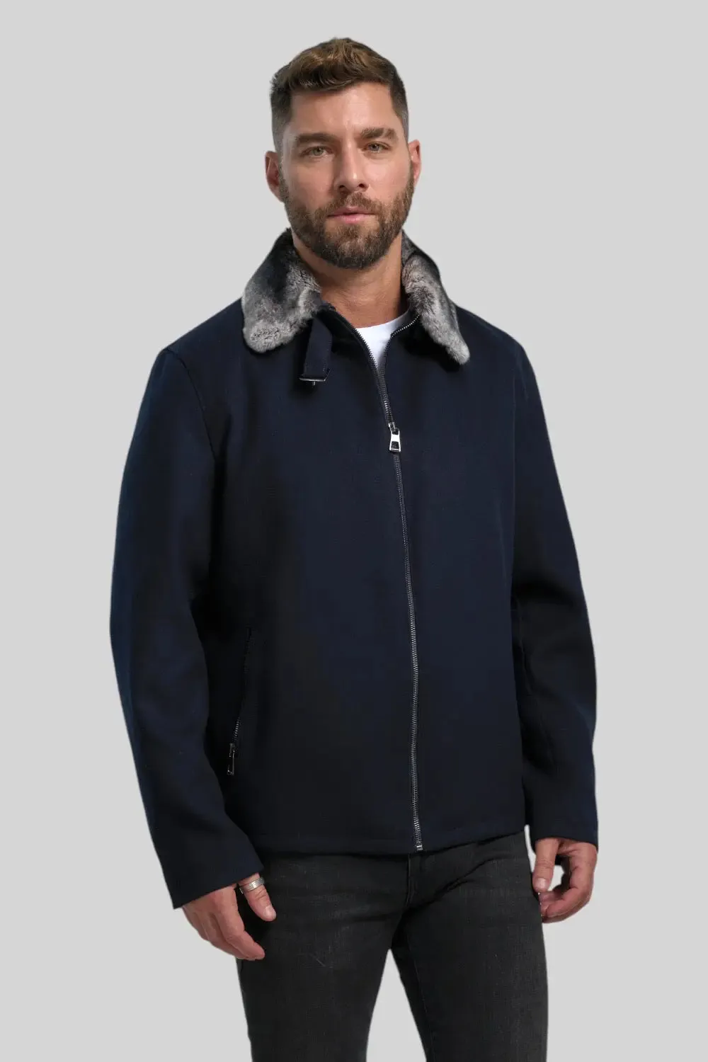 Vincenzo Coat with Shearling Lining