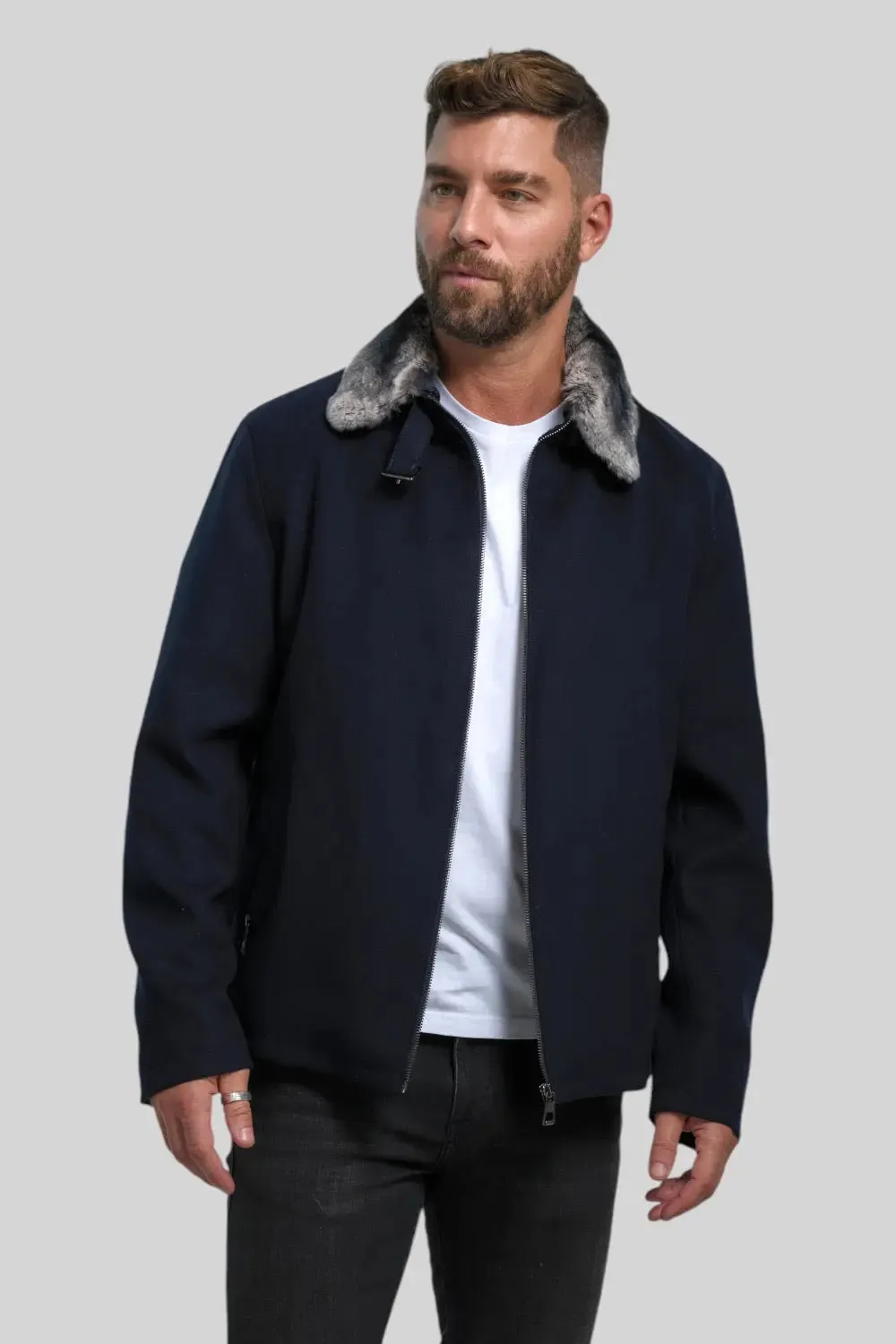 Vincenzo Coat with Shearling Lining