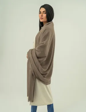 Woolen Cashmere Shawl - Stone